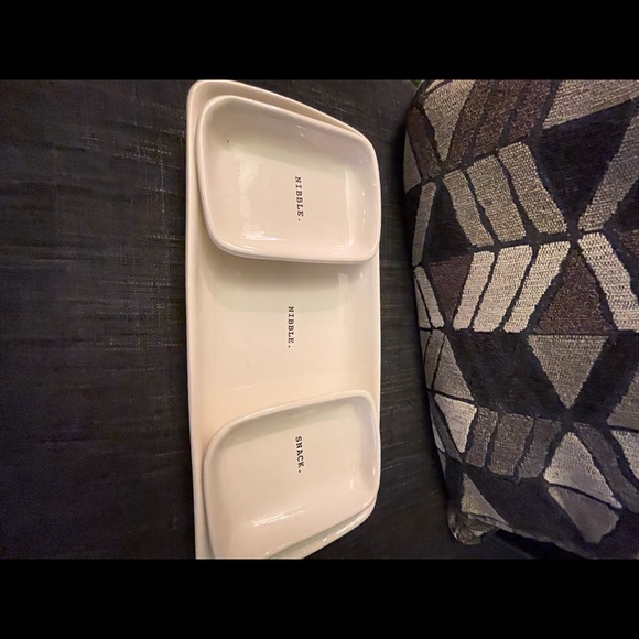 Rae Dunn snack tray and bowl - Picture 6 of 8